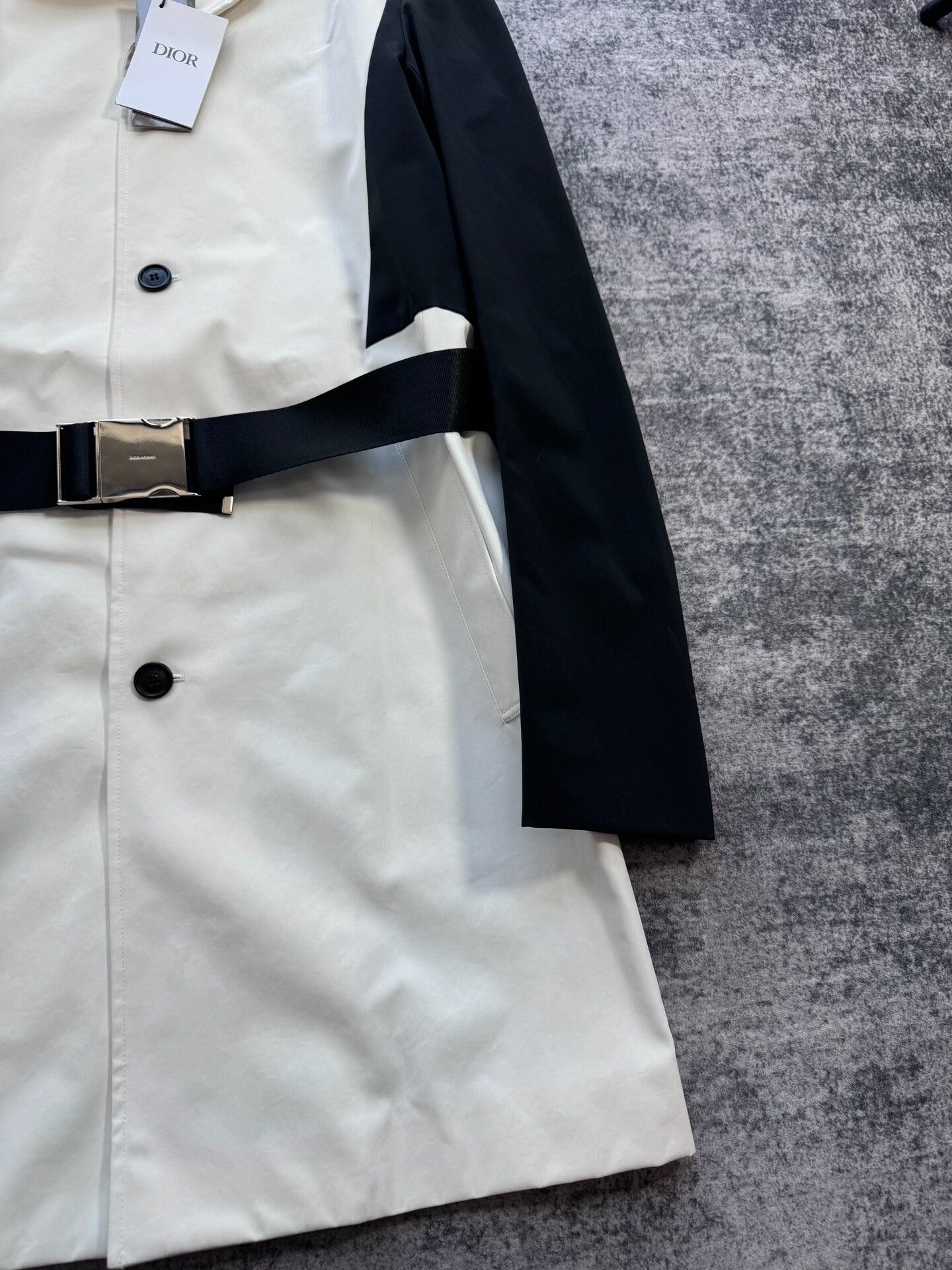 Dior Dior Black and White Color Block Trench Coat Size XL / US 12-14 / IT 48-50 - 6 Thumbnail