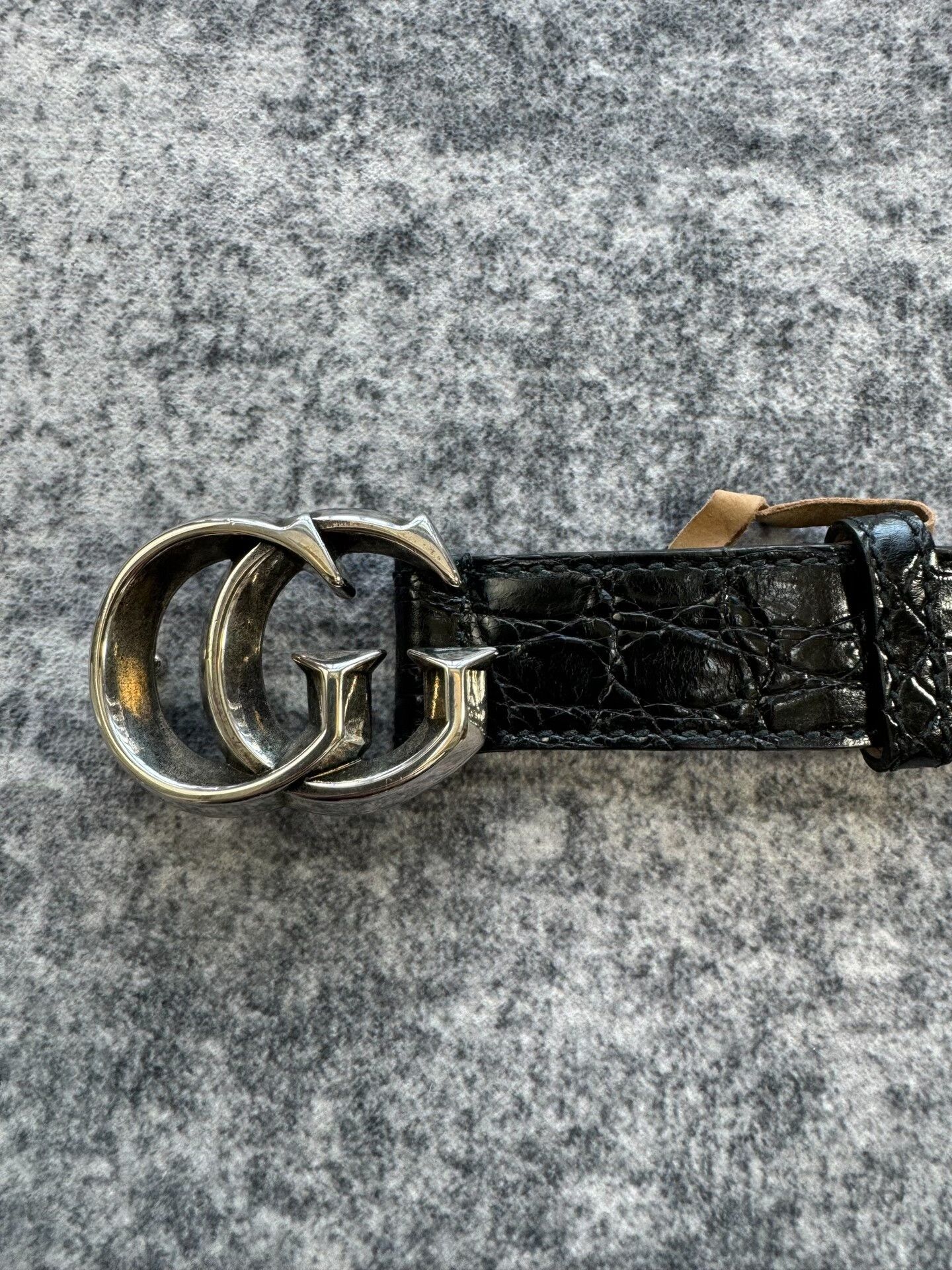Gucci gucci crocodile leather belt with silver buckle Size ONE SIZE - 2 Thumbnail
