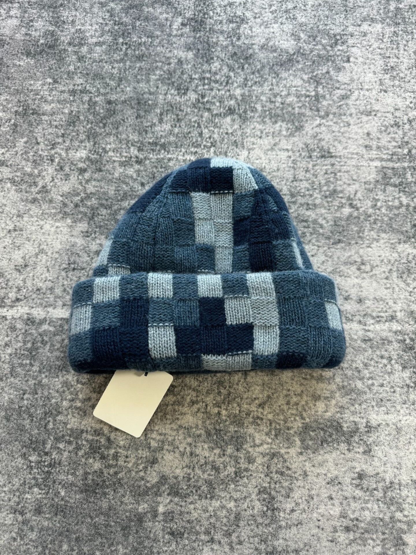 Louis Vuitton louis vuitton blue check wool beanie Size ONE SIZE - 4 Thumbnail