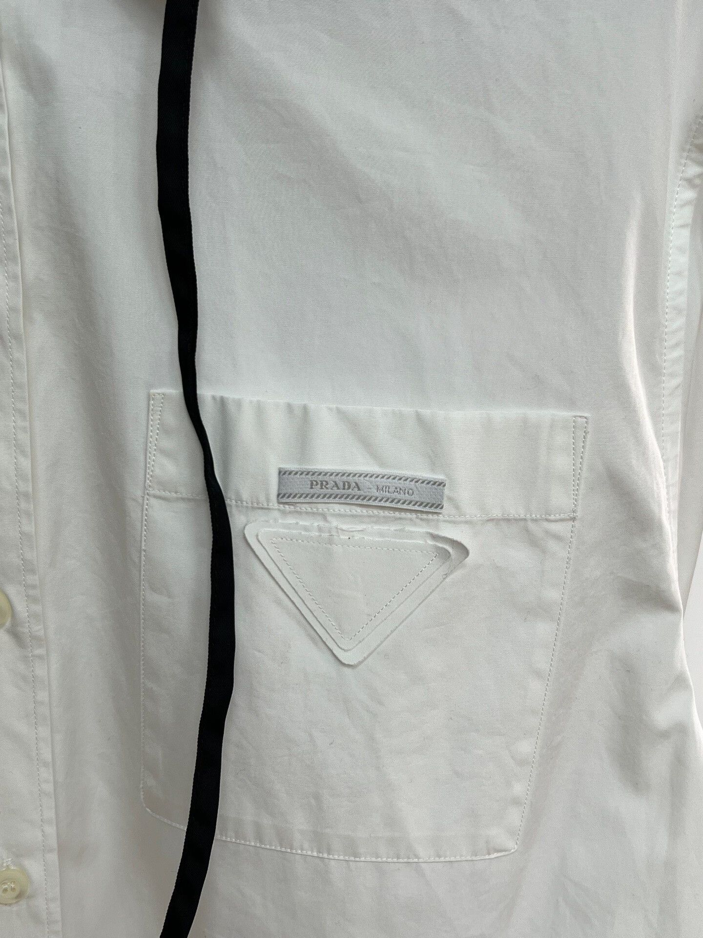 Prada prada nylon hooded white shirt Size M / US 6-8 / IT 42-44 - 3 Thumbnail