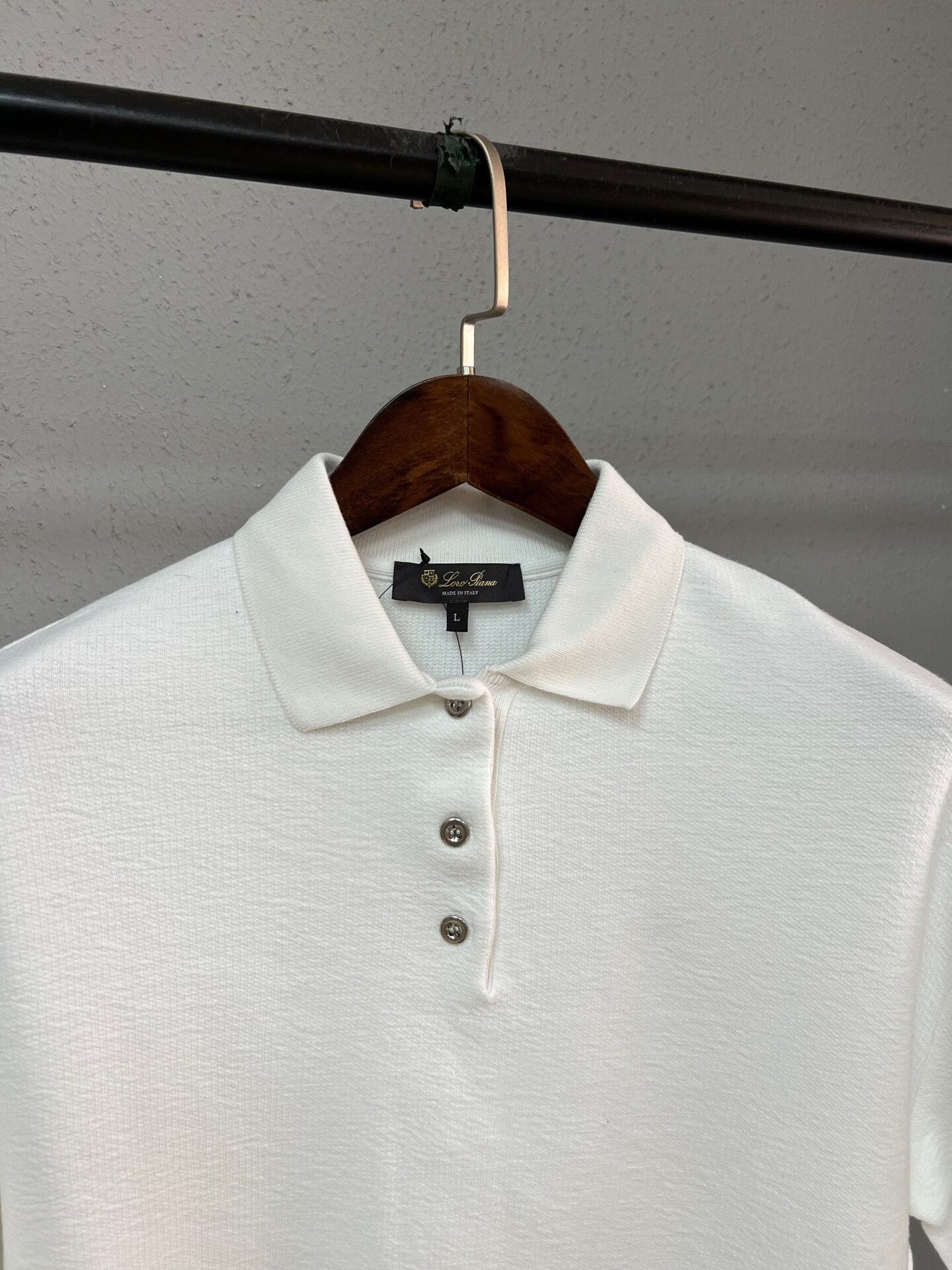 Loro Piana Loro Piana Women's White Polo Shirt Size L / US 10 / IT 46 - 3 Thumbnail