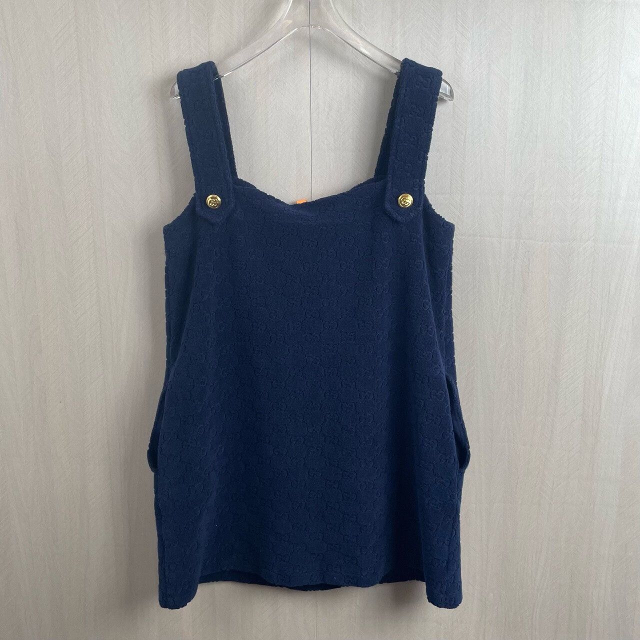 Gucci gucci deep blue patterned dress with gold buckle Size XS / US 0-2 / IT 36-38 - 2 Thumbnail
