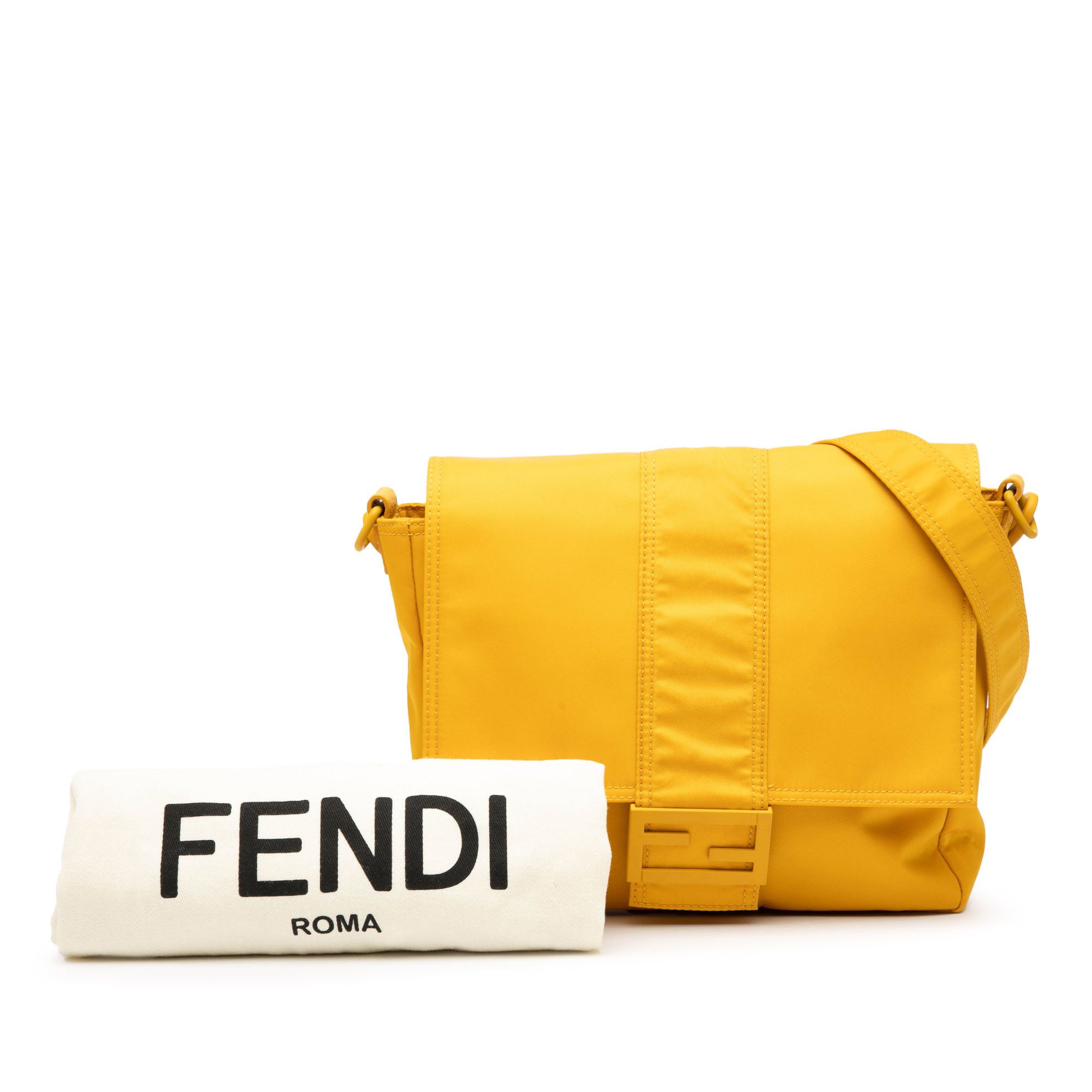 Fendi Fendi Medium Econyl Nylon Baguette Crossbody Size ONE SIZE - 8 Thumbnail