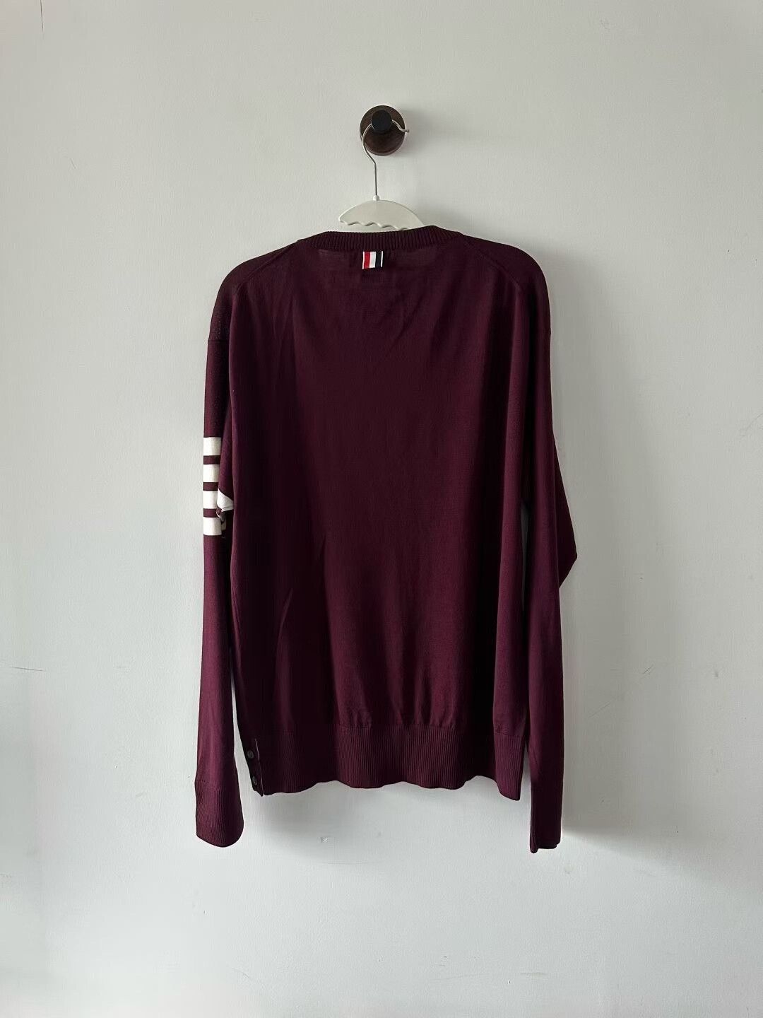 Thom Browne thom browne burgundy wool knit sweater Size US M / EU 48-50 / 2 - 2 Thumbnail