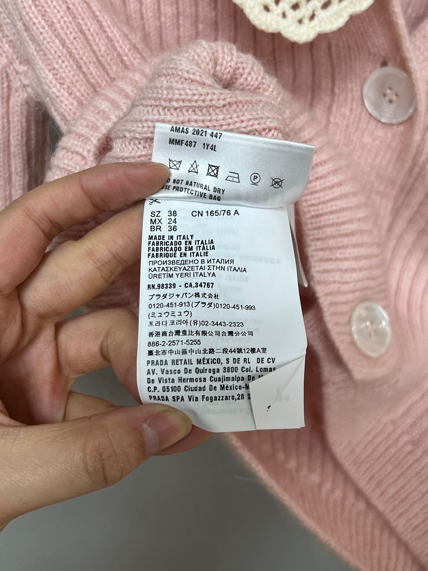Miu Miu pink puff sleeve cardigan by Miu Miu Size S / US 4 / IT 40 - 5 Thumbnail