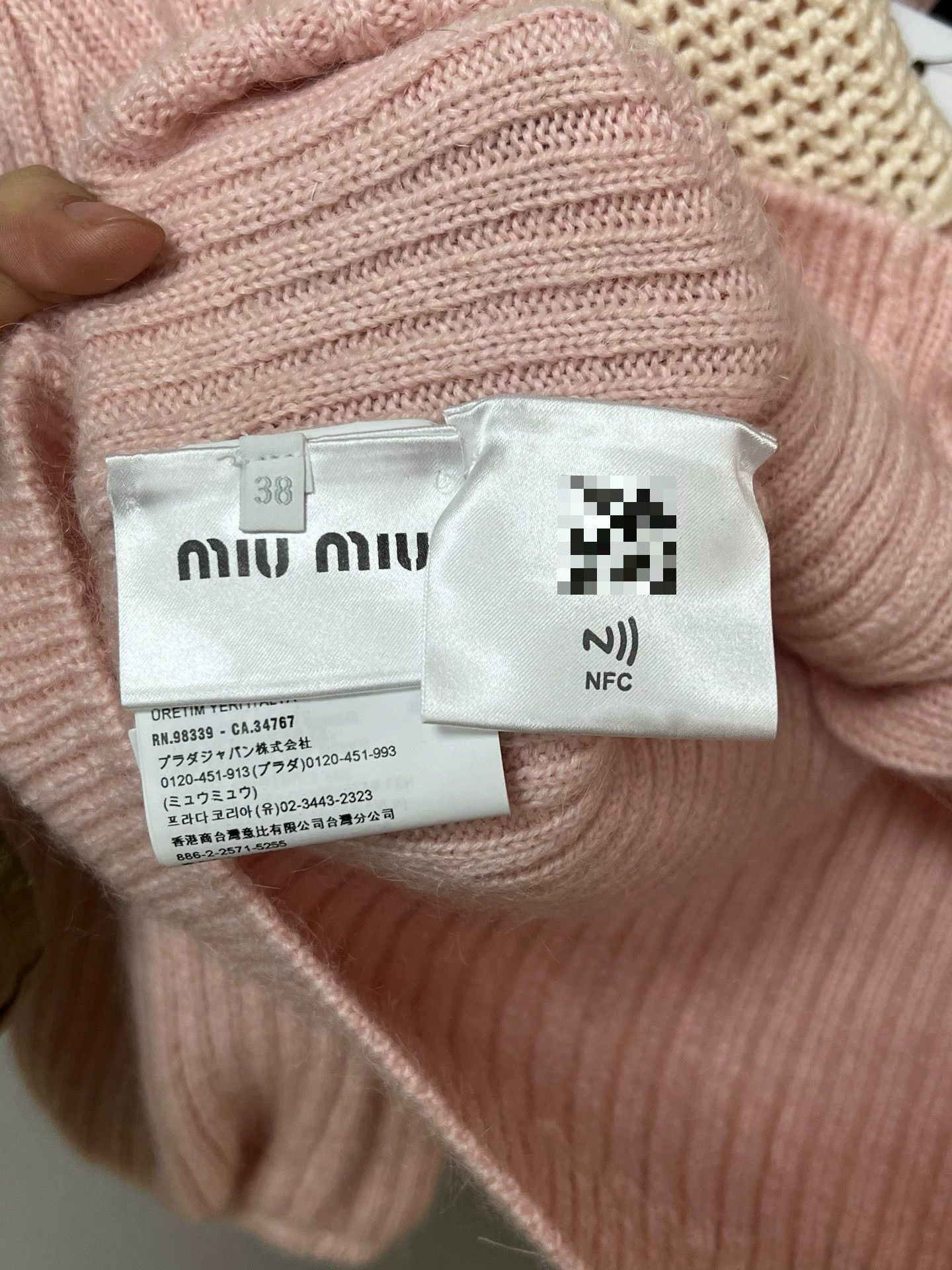 Miu Miu pink puff sleeve cardigan by Miu Miu Size S / US 4 / IT 40 - 4 Thumbnail