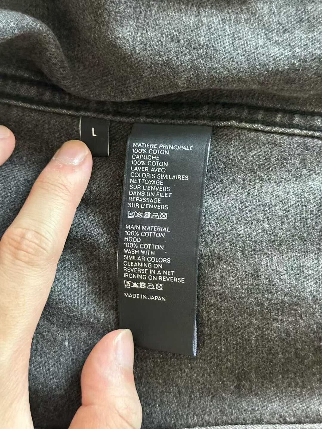 Celine celine gray and black denim jacket with hoodie Size US L / EU 52-54 / 3 - 4 Thumbnail