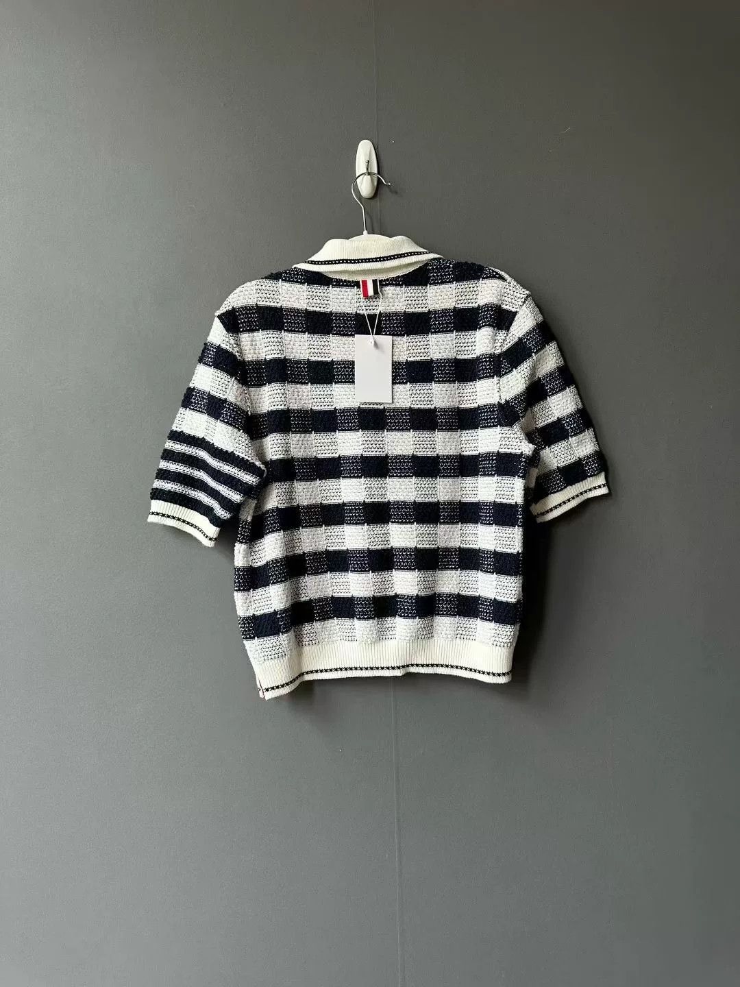 Thom Browne thom browne checkered knit polo sweater Size US S / EU 44-46 / 1 - 2 Thumbnail