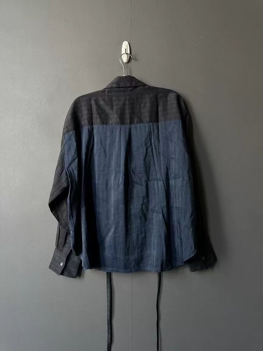 Loewe loewe black blue logo linen shirt Size US XXS / EU 40 - 2 Thumbnail
