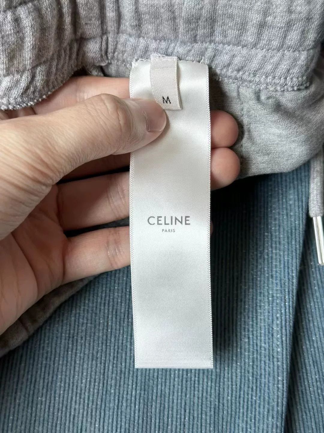 Celine gray celine embroidered sweatpants Size US 28 / EU 44 - 4 Thumbnail