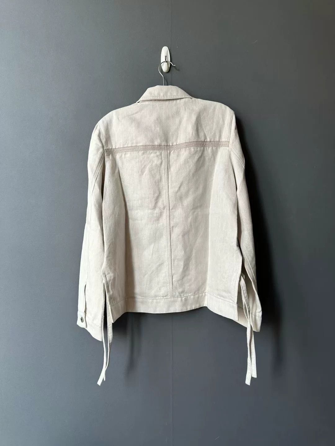 Loewe loewe beige denim jacket with leather tag Size US S / EU 44-46 / 1 - 2 Thumbnail