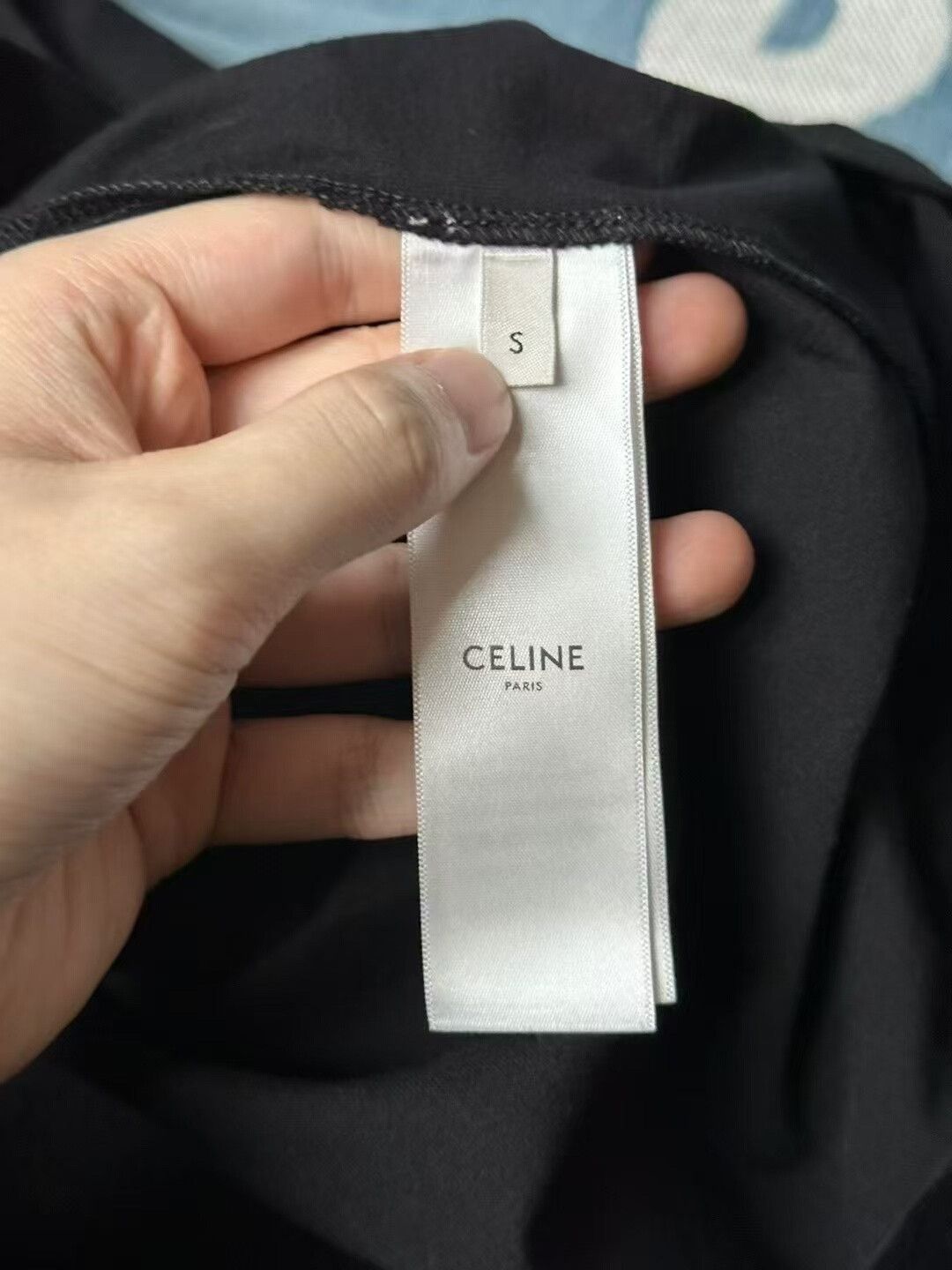 Celine celine black logo short sleeve shirt Size S / US 4 / IT 40 - 3 Thumbnail