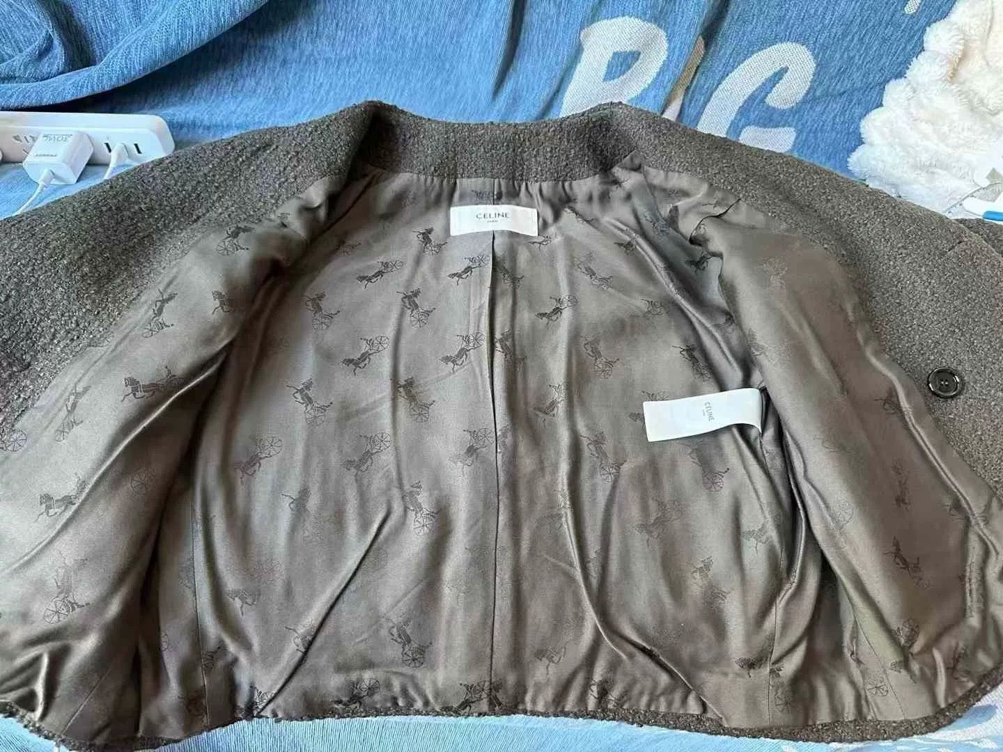 Celine celine green double-breasted wool coat Size M / US 6-8 / IT 42-44 - 3 Thumbnail