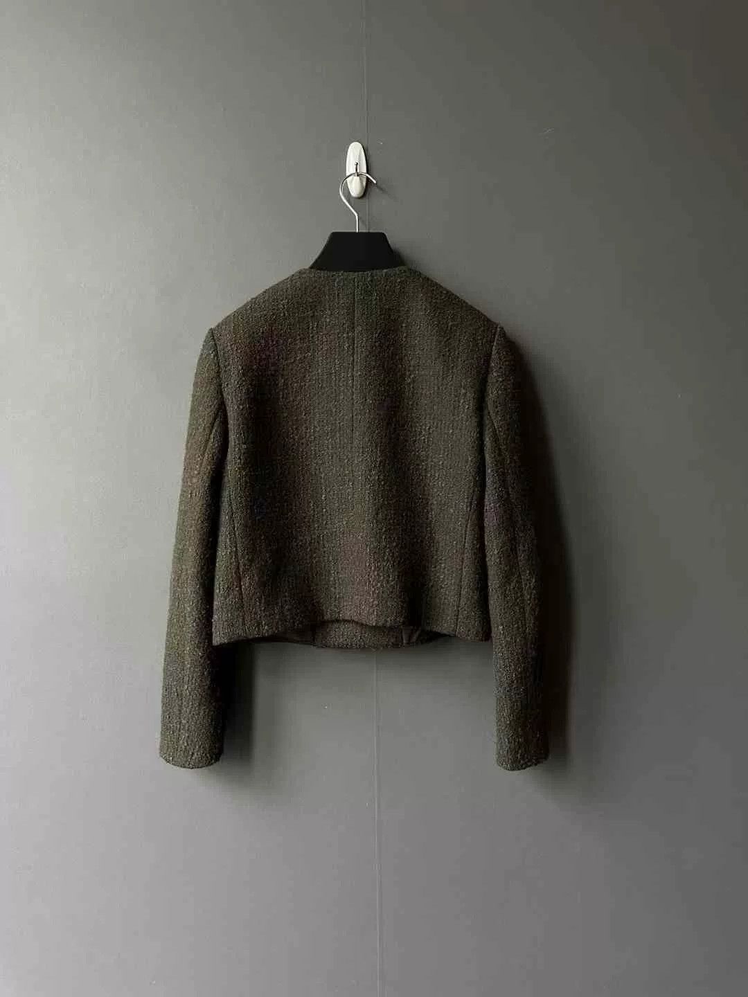 Celine celine green double-breasted wool coat Size M / US 6-8 / IT 42-44 - 2 Thumbnail