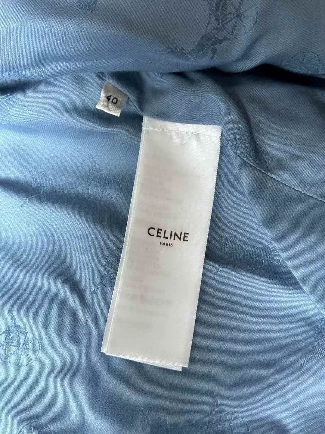 Celine celine blue double-breasted wool coat Size S / US 4 / IT 40 - 4 Thumbnail