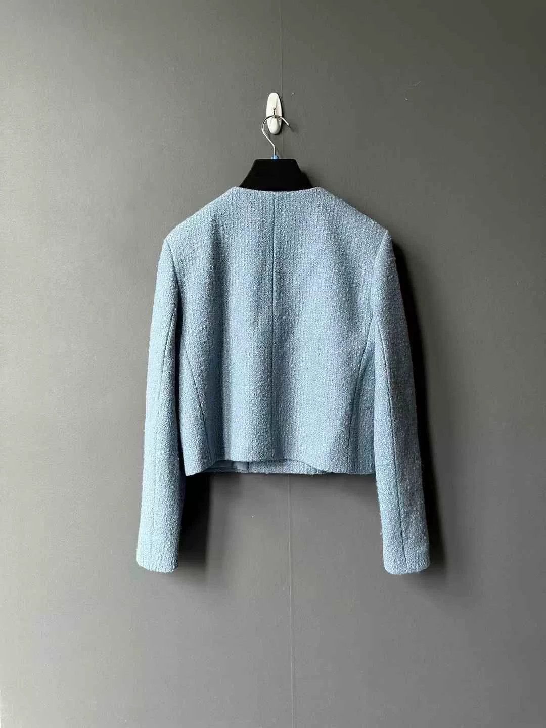 Celine celine blue double-breasted wool coat Size S / US 4 / IT 40 - 2 Thumbnail
