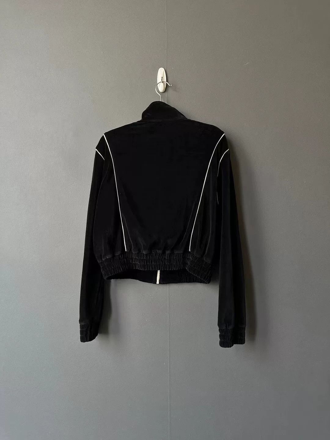 Celine celine black velvet zip-up jacket Size S / US 4 / IT 40 - 2 Thumbnail