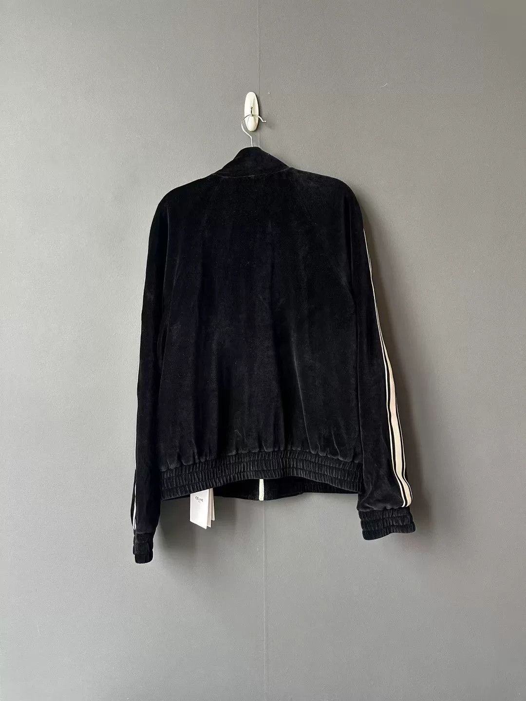 Celine celine black velvet jacket with white stripes Size US M / EU 48-50 / 2 - 2 Thumbnail