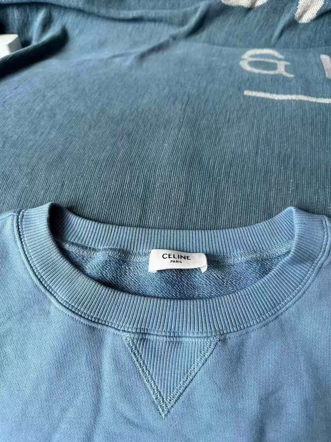 Celine celine misty blue sweatshirt Size L / US 10 / IT 46 - 3 Thumbnail