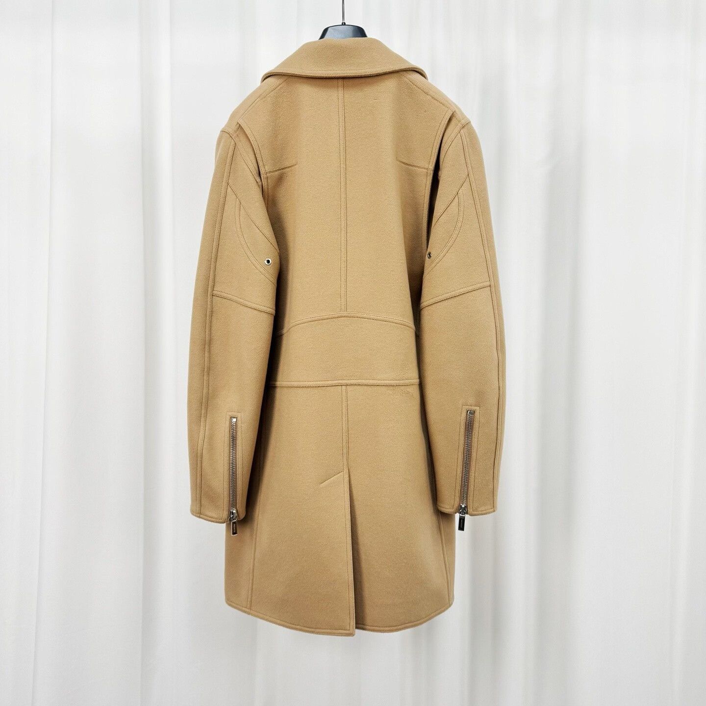 Dior dior camel double-zip wool coat Size US L / EU 52-54 / 3 - 2 Thumbnail