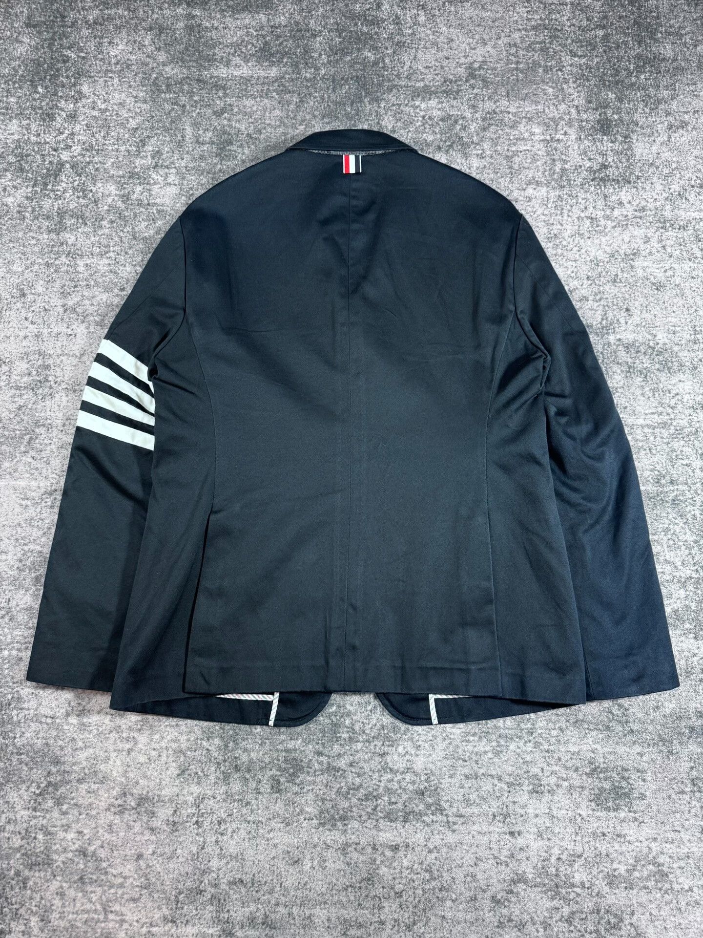 Thom Browne Thom Browne Navy Blazer with Stripe Detail Size US M / EU 48-50 / 2 - 2 Thumbnail