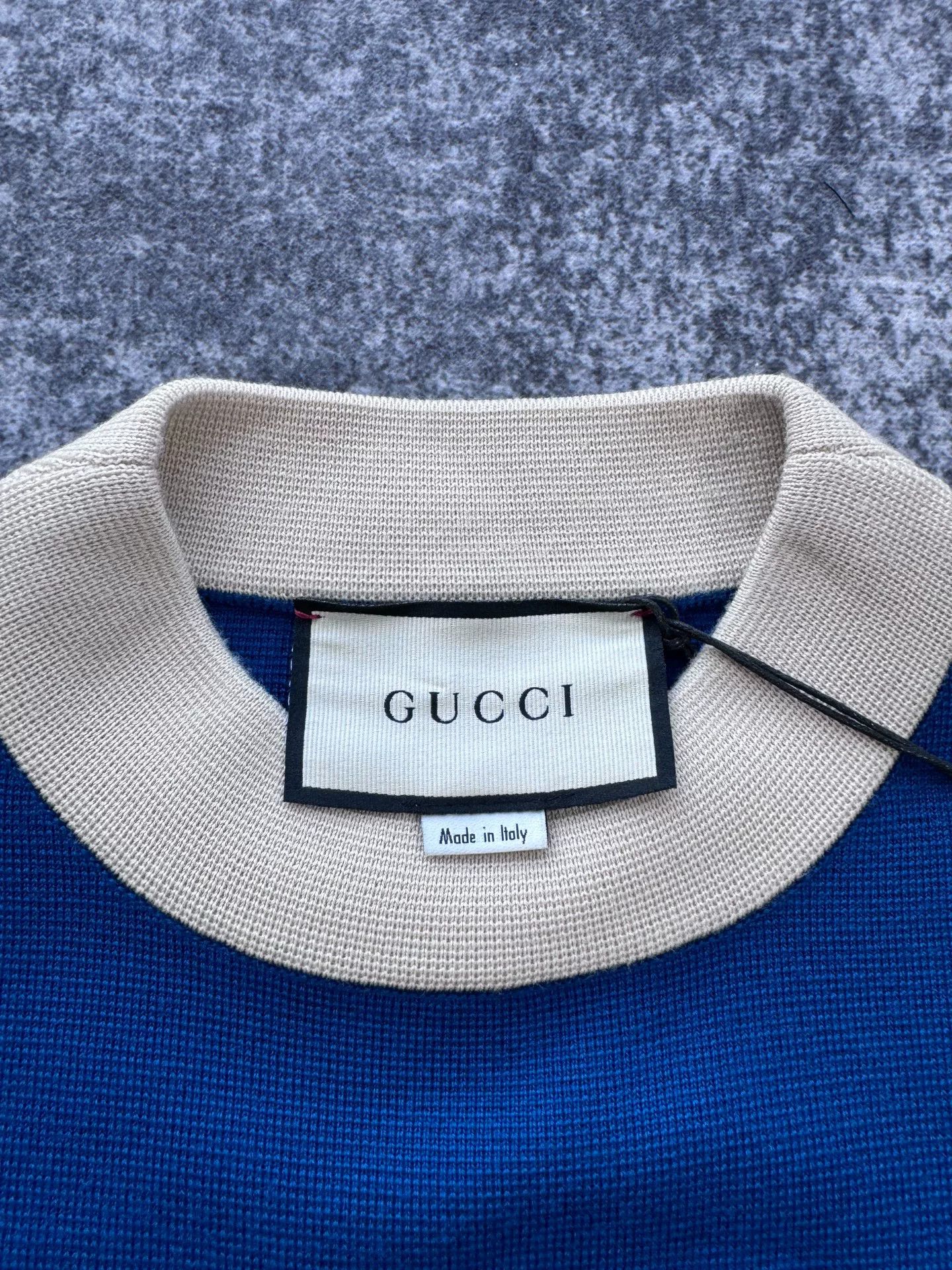 Gucci gucci blue and white knitted short dress Size S / US 4 / IT 40 - 4 Thumbnail