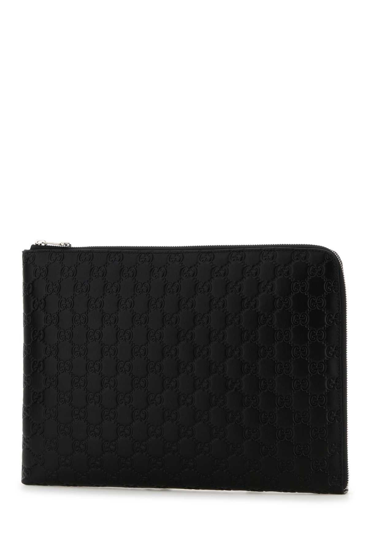 Gucci Black Leather Gg Emblem Clutch Size ONE SIZE - 2 Thumbnail