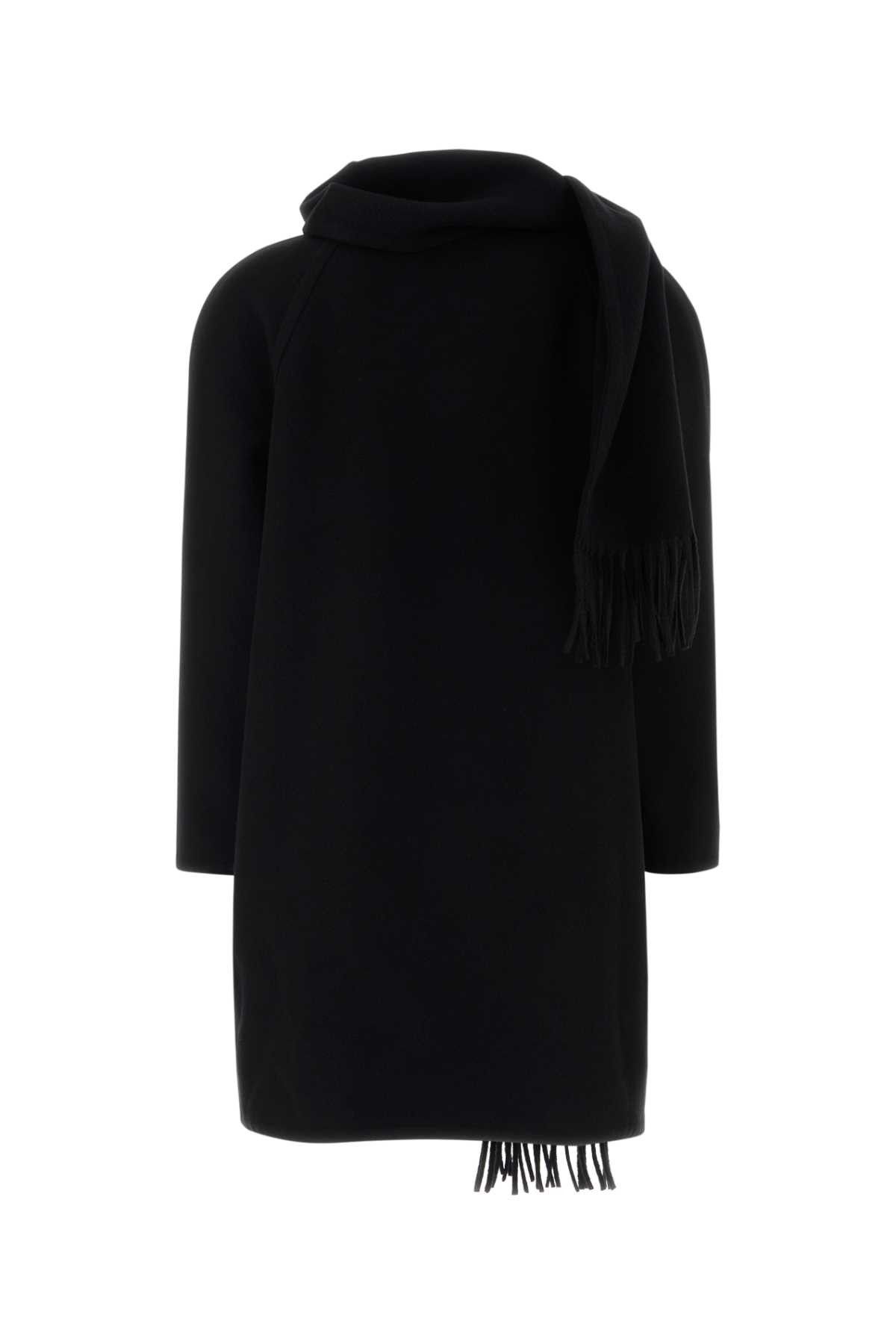 Balenciaga Black Cashmere Coat Size S / US 4 / IT 40 - 2 Thumbnail