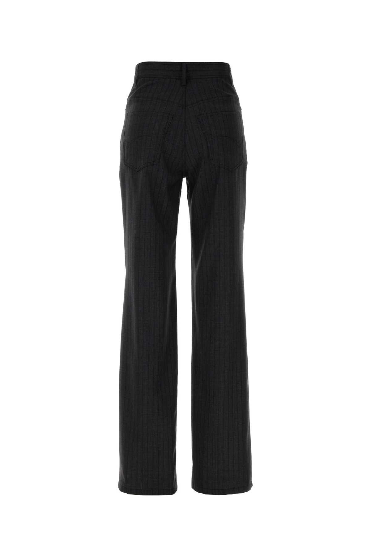 Balenciaga Embroidered Wool Palazzo Pant Size 27" / US 4 / IT 40 - 2 Thumbnail