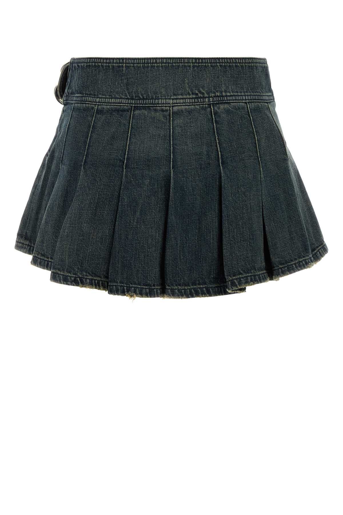 Balenciaga Denim Mini Skirt Size 27" / US 4 / IT 40 - 2 Thumbnail