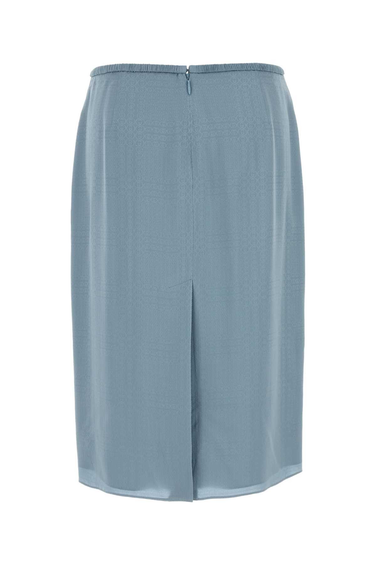Gucci Light Blue Silk Skirt Size 27" / US 4 / IT 40 - 2 Thumbnail