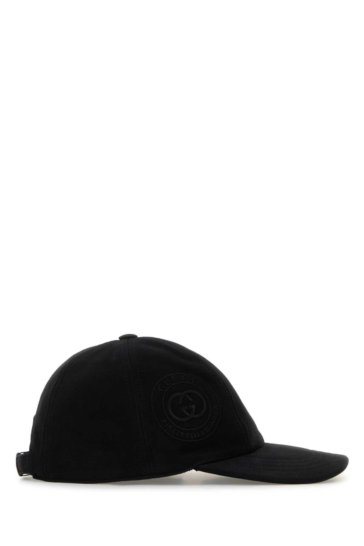Gucci Black Cotton Baseball Cap Size ONE SIZE - 2 Thumbnail