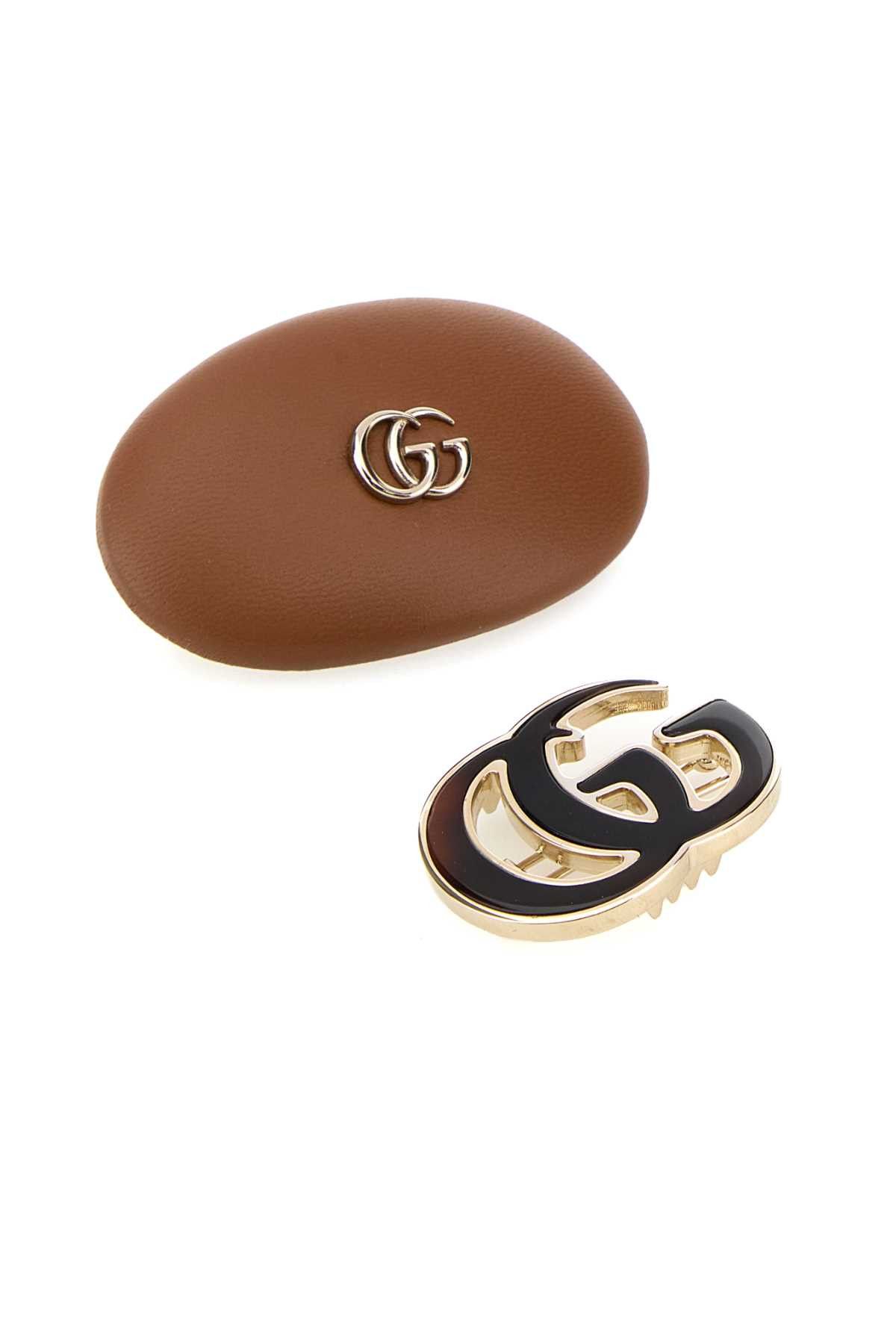 Gucci Multicolor Leather And Metal Hair Clips Set Size ONE SIZE - 2 Thumbnail