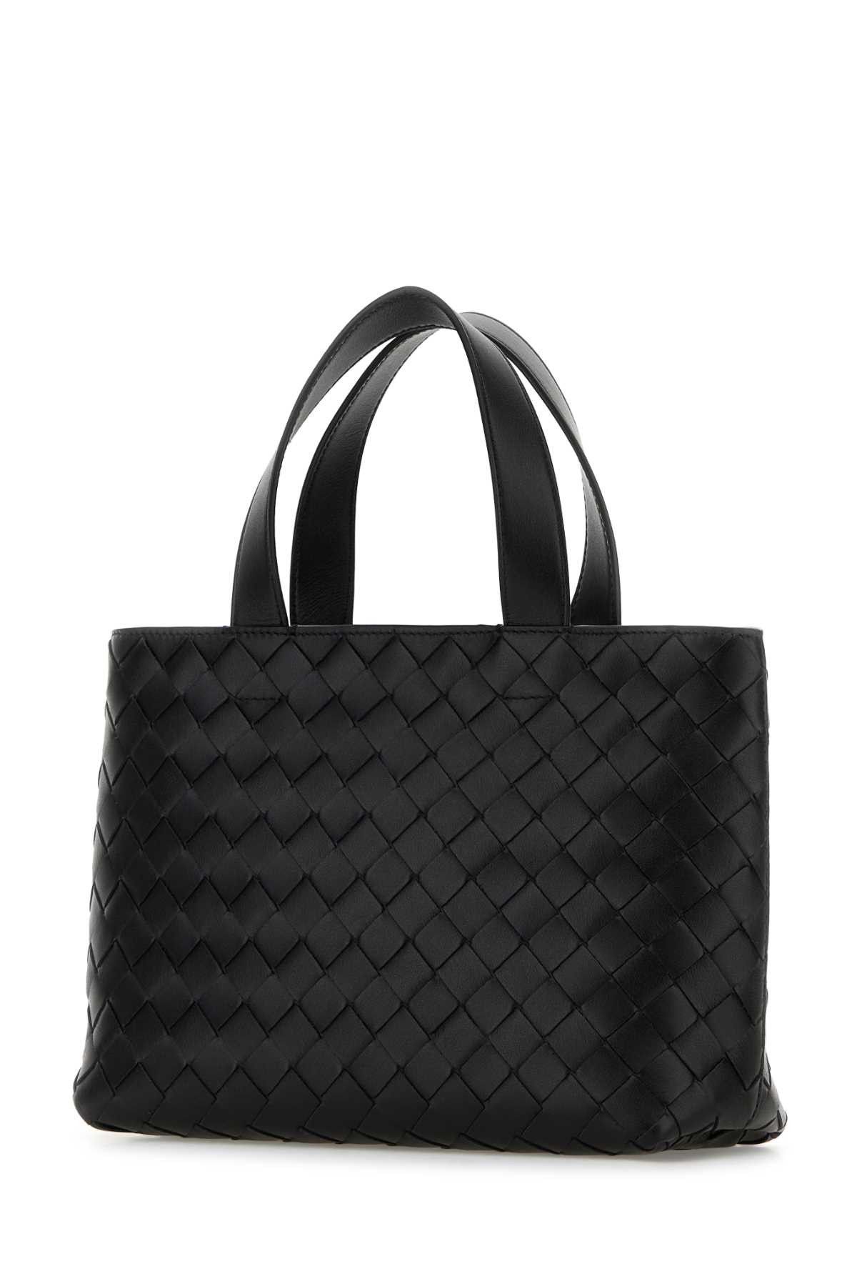 Bottega Veneta Black Leather Mini Intrecciato Handbag Size ONE SIZE - 2 Thumbnail