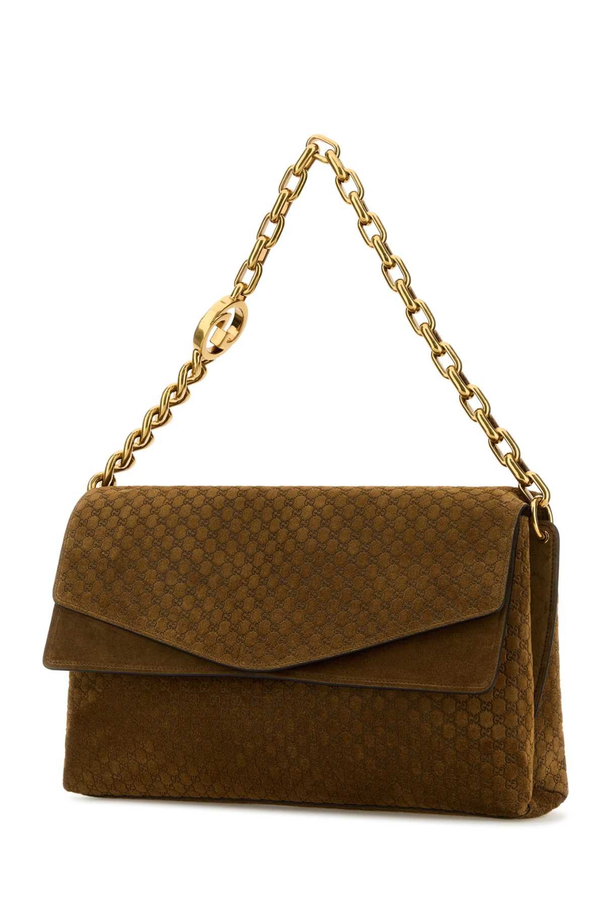Gucci Camel Suede Large Shoulder Bag Size ONE SIZE - 2 Thumbnail