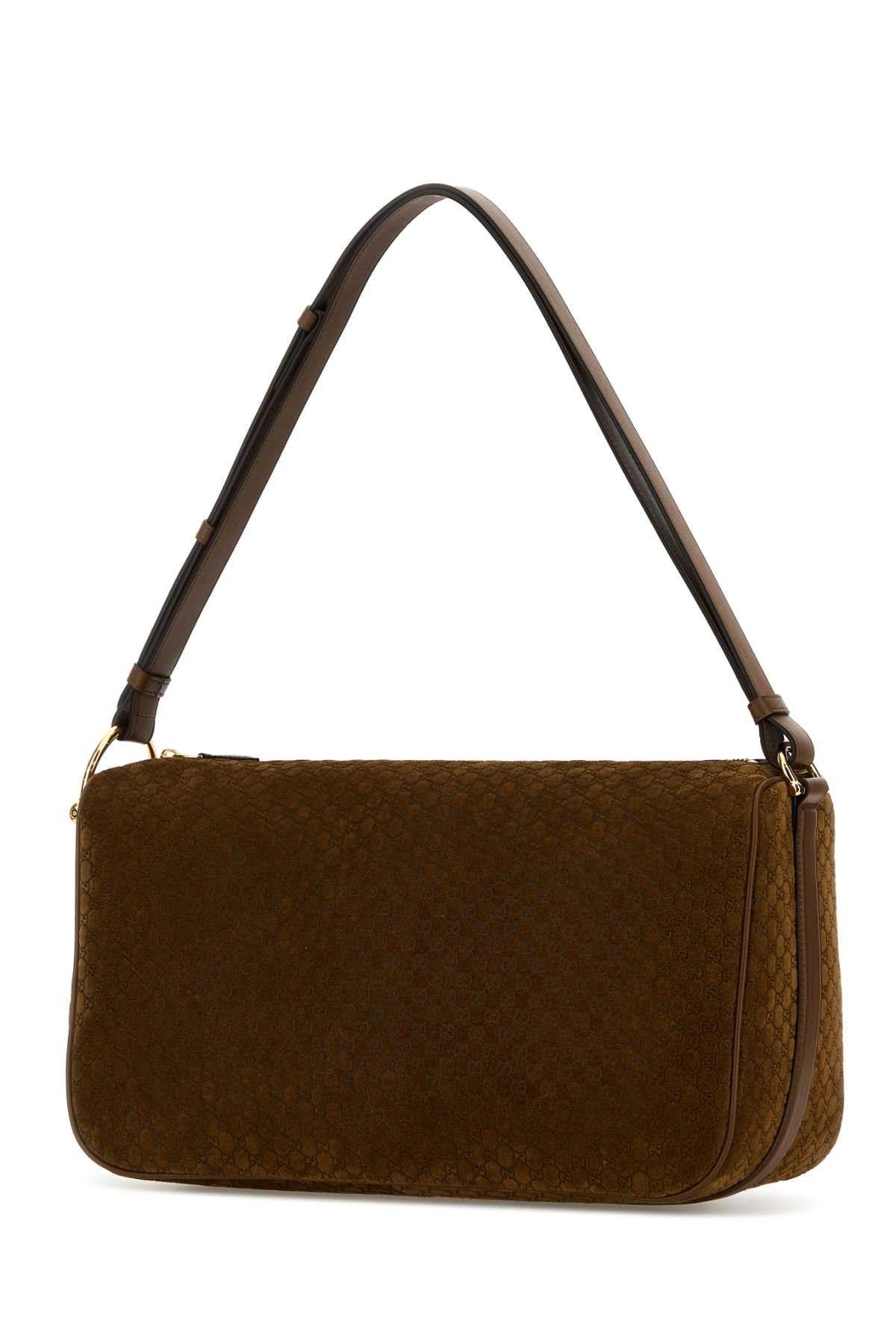 Gucci Caramel Suede Gucci Half Horsebit Shoulder Bag Size ONE SIZE - 2 Thumbnail