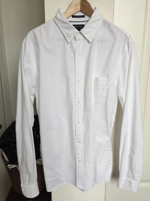 Lands End Land's End Sail Rigger Oxford White Slim Fit Large Grailed