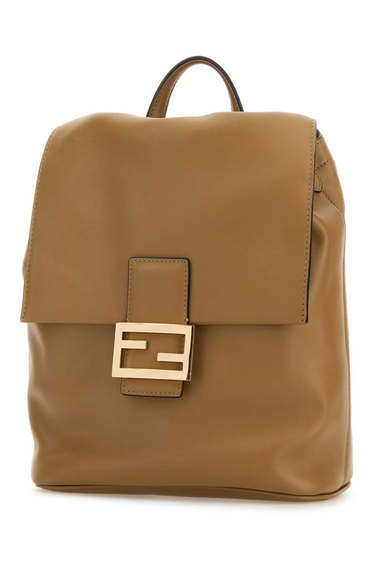 Fendi Camel Leather Backpack Size ONE SIZE - 2 Thumbnail