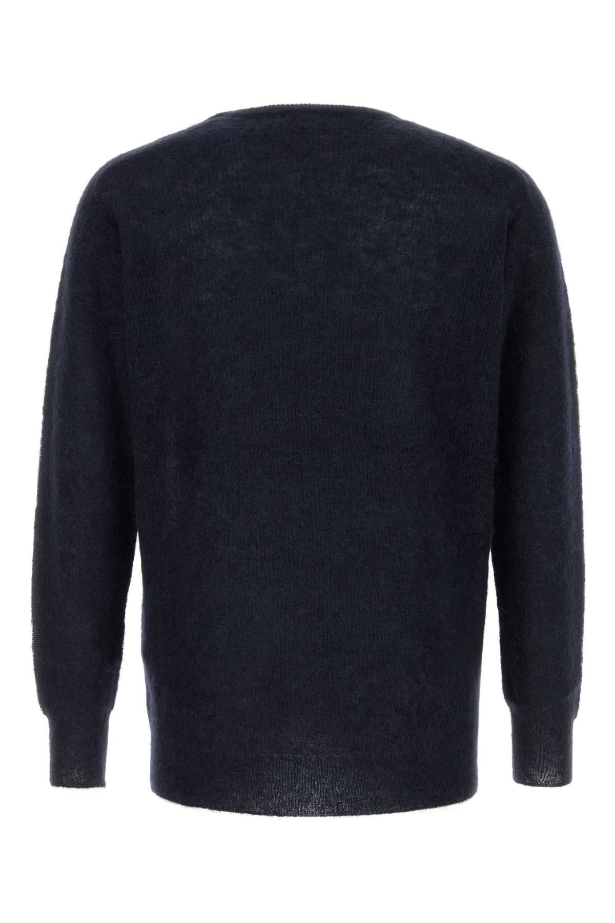 Auralee Midnight Blue Alpaca Blend Sweater Size US XL / EU 56 / 4 - 2 Thumbnail