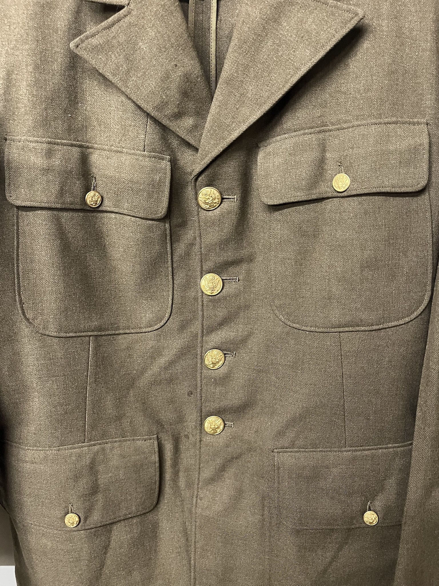 Vintage Vintage WW2 Military OG 107 US Army Long Coat Size 40L Size US M / EU 48-50 / 2 - 3 Thumbnail