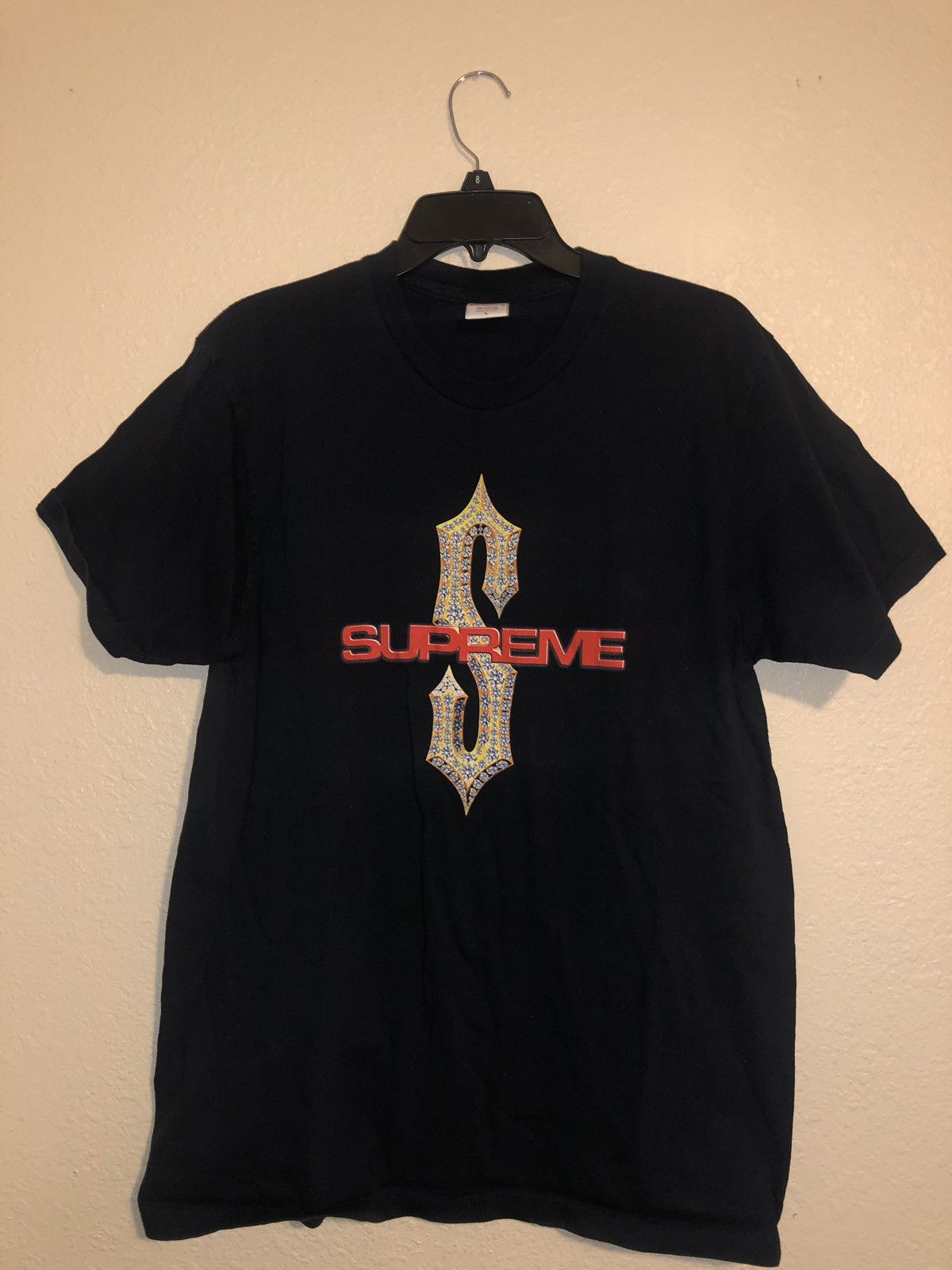 Supreme Supreme S Bling tee Navy Size US L / EU 52-54 / 3 - 1 Thumbnail