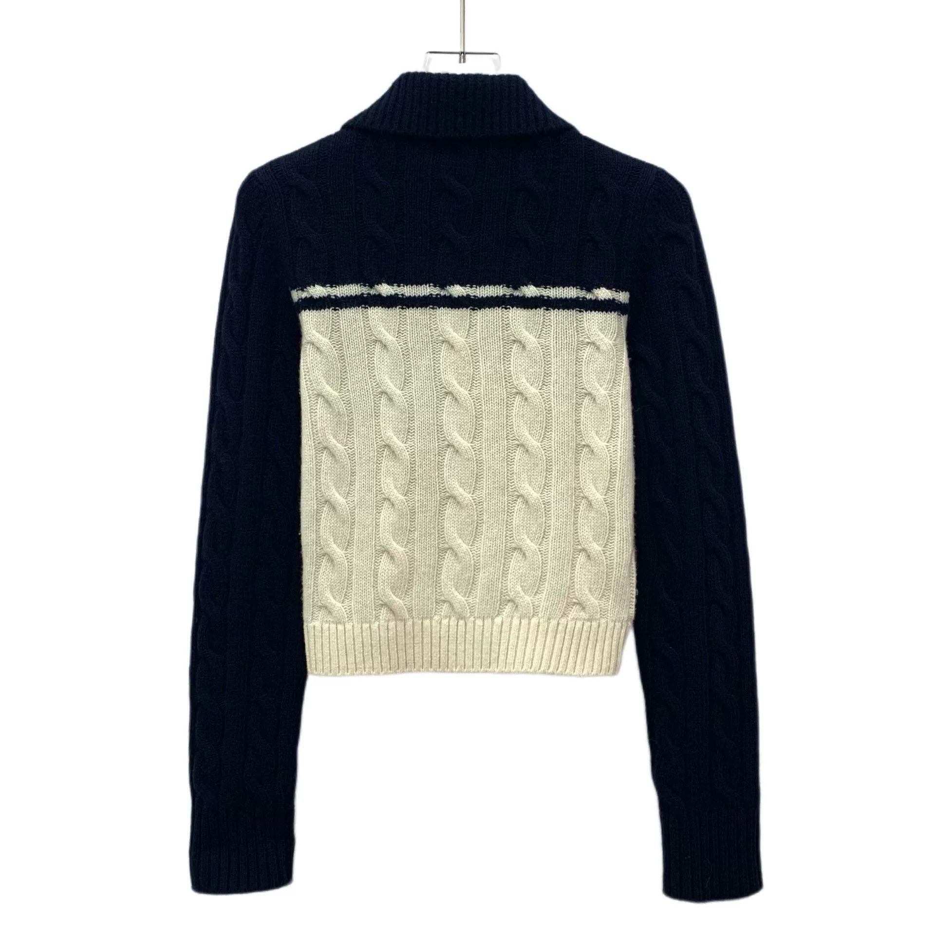 Miu Miu miu miu color-block zip-up knit jacket Size XS / US 0-2 / IT 36-38 - 2 Thumbnail