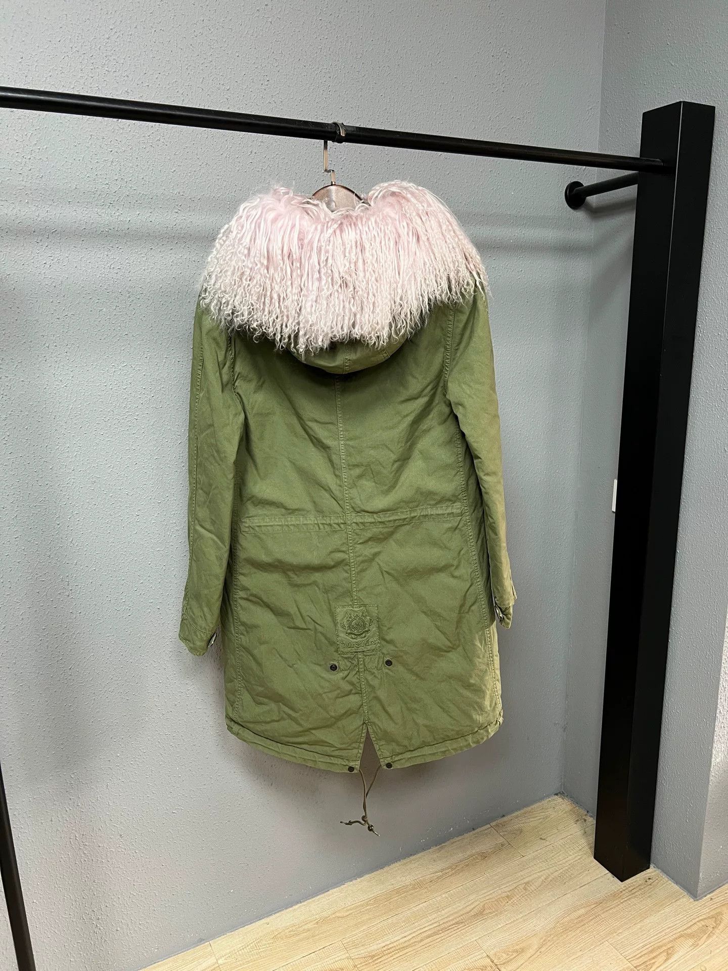 Moncler green parka coat with fur collar Size XS / US 0-2 / IT 36-38 - 2 Thumbnail