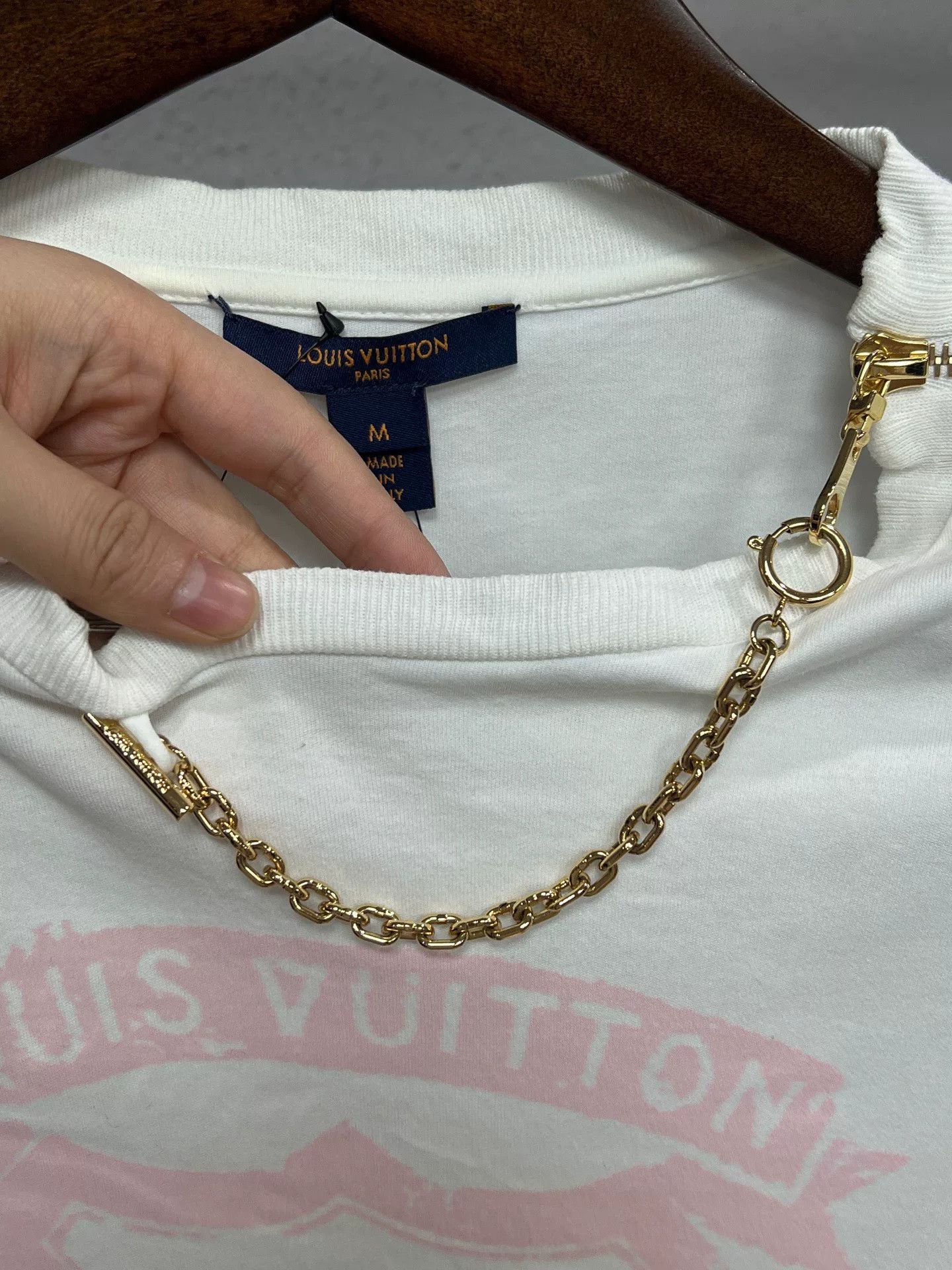 Celine pink short sleeve chain top Size M / US 6-8 / IT 42-44 - 3 Thumbnail