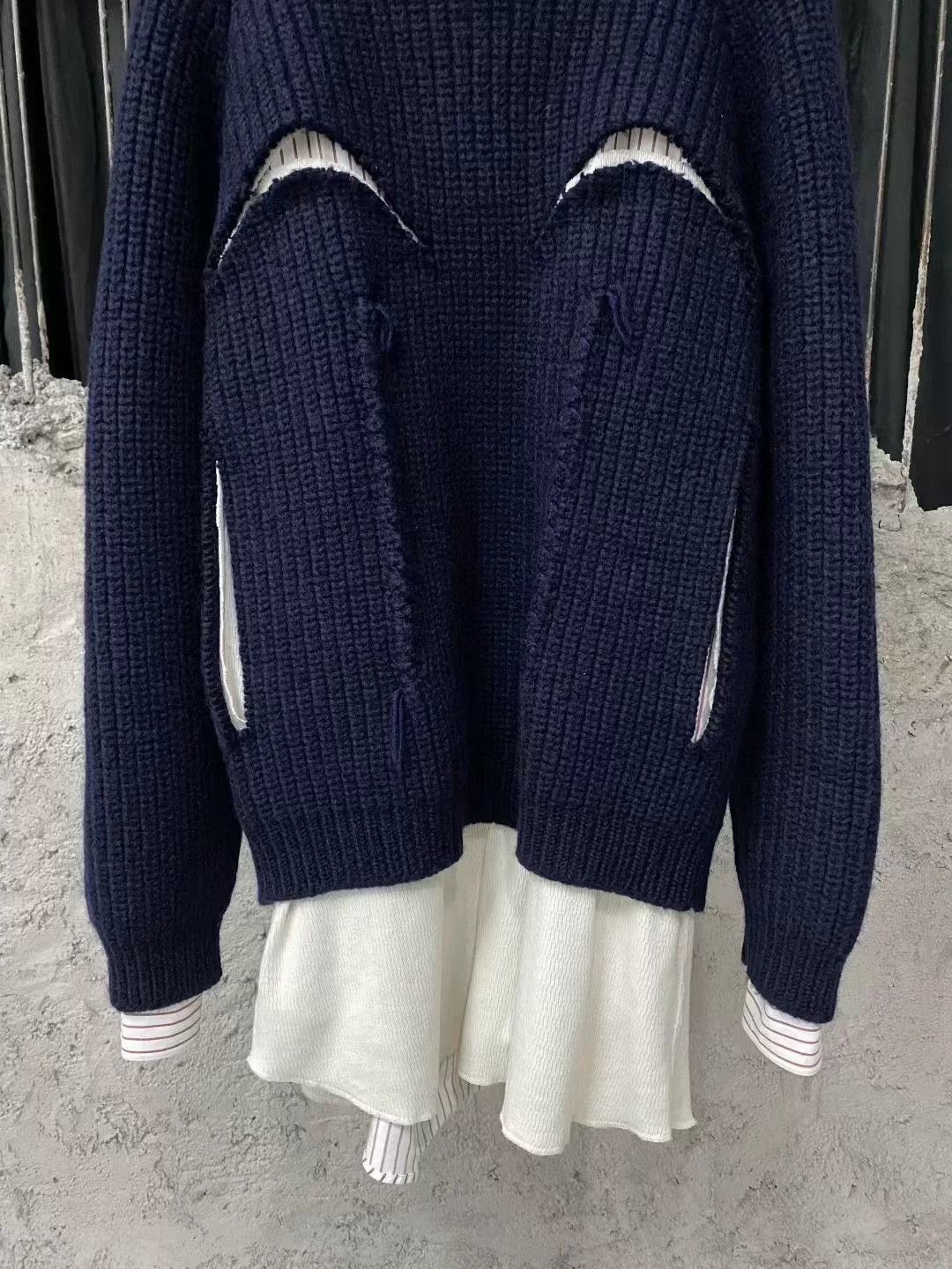 Maison Margiela Maison Margiela Sweater with Shirt Layer Size US L / EU 52-54 / 3 - 4 Thumbnail
