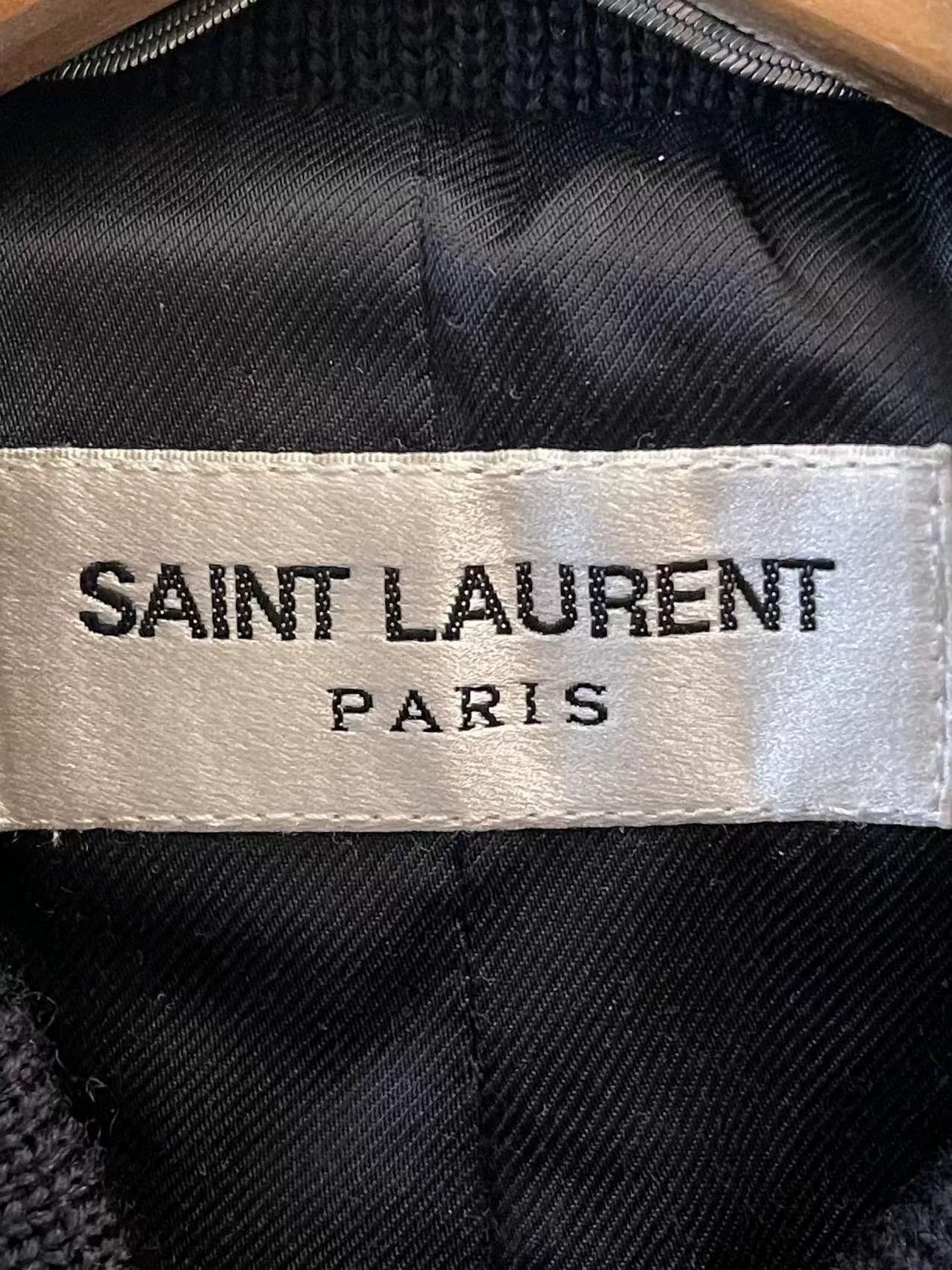Yves Saint Laurent black saint laurent baseball jacket Size US M / EU 48-50 / 2 - 2 Thumbnail