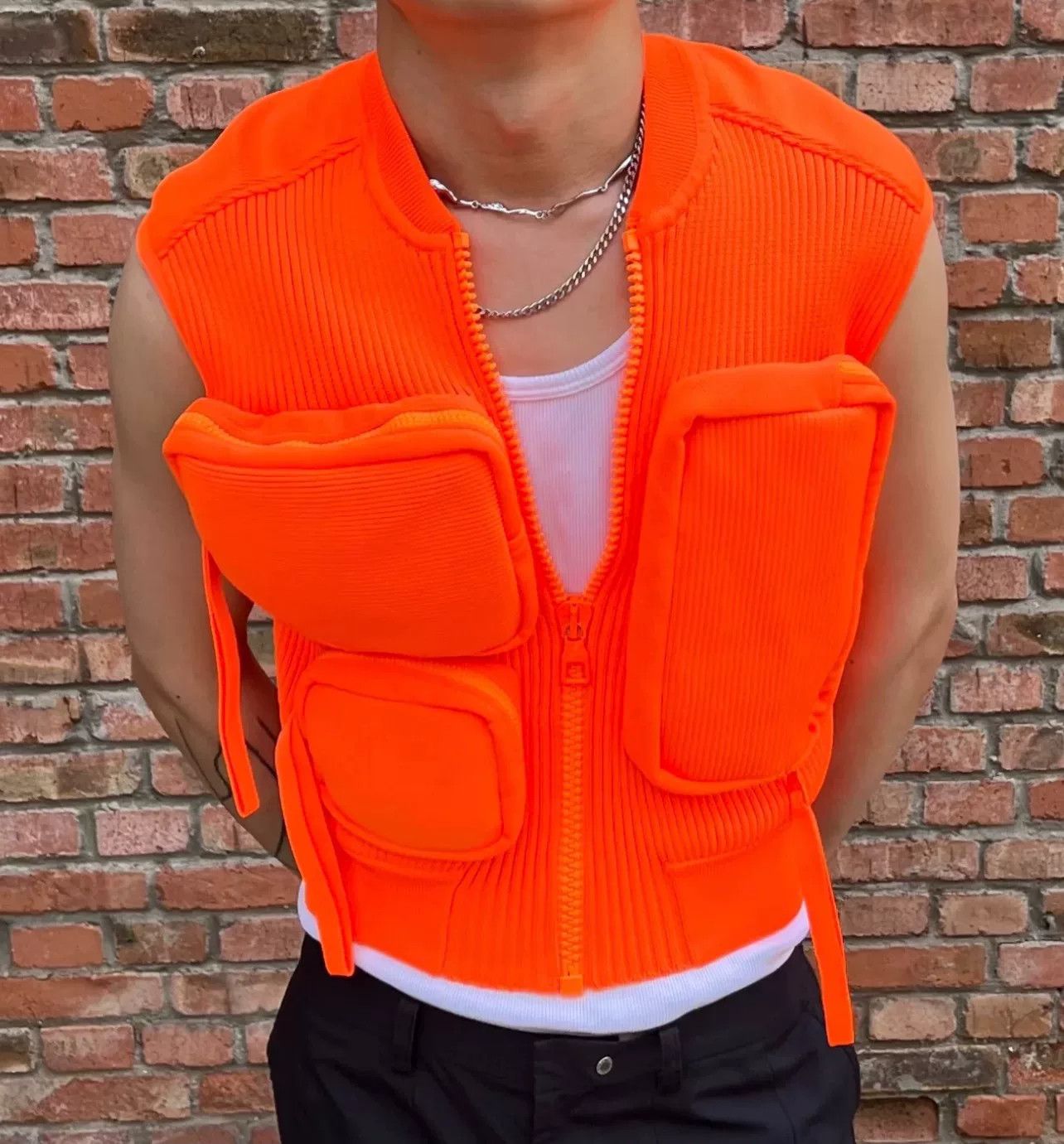 Louis Vuitton LV Orange Multi-Pocket Vest in XL Size Size US XL / EU 56 / 4 - 5 Thumbnail