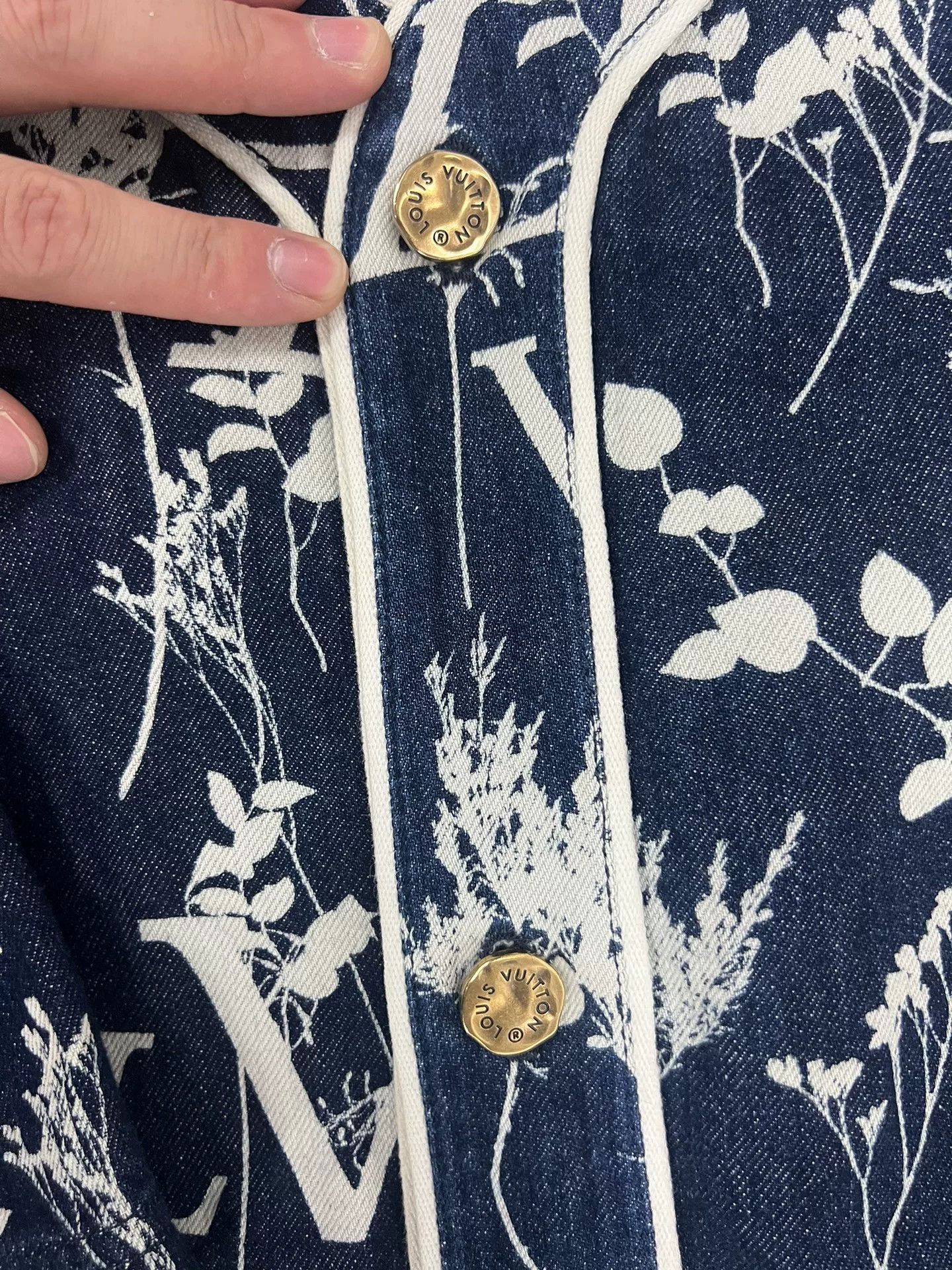 Louis Vuitton LV Floral Short Sleeve Baseball Shirt Size US L / EU 52-54 / 3 - 2 Thumbnail