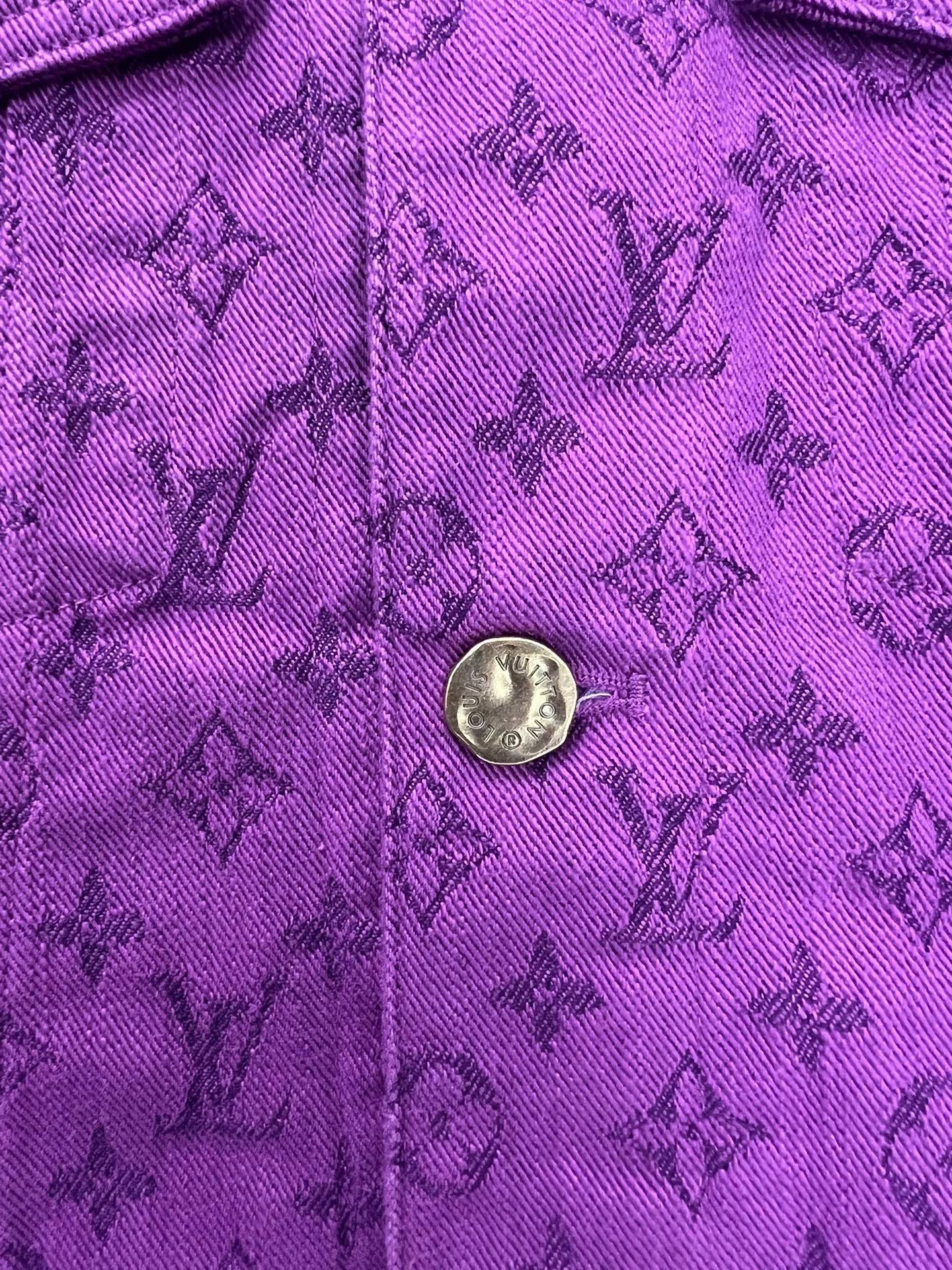 Louis Vuitton purple LV monogram denim jacket size 48 Size L / US 10 / IT 46 - 2 Thumbnail