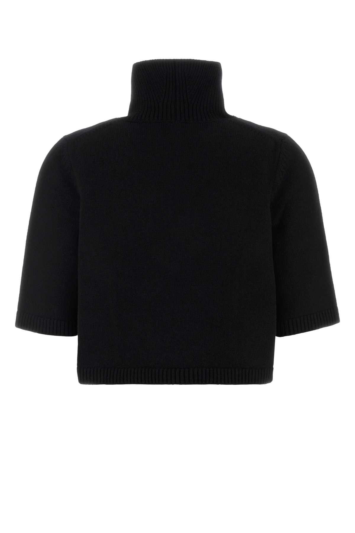 Alaia Black Cashmere Blend Sweater Size M / US 6-8 / IT 42-44 - 2 Thumbnail